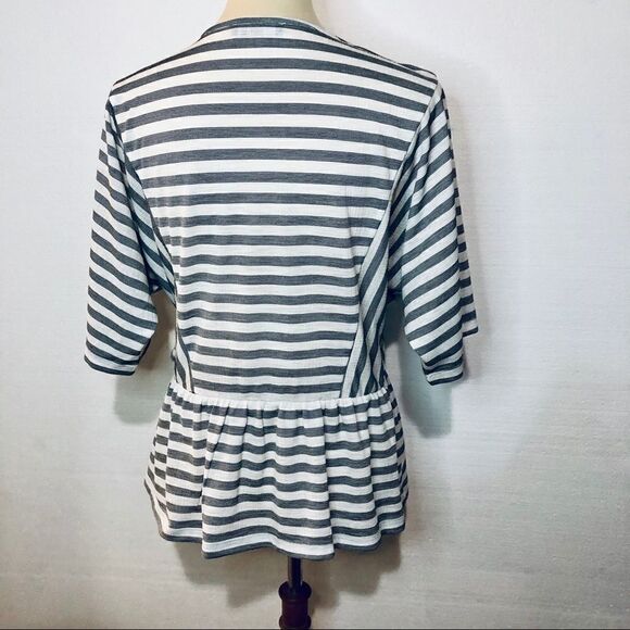 DKNY FAUX WRAP PEPLUM TOP - Picture 9 of 12